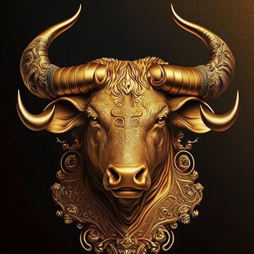 Mighty bull representing contest spirit